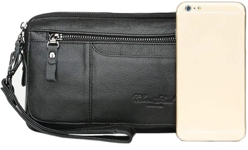 Miniatura 6 de Hebetag Cartera de cuero para hombre organizador de muñeca