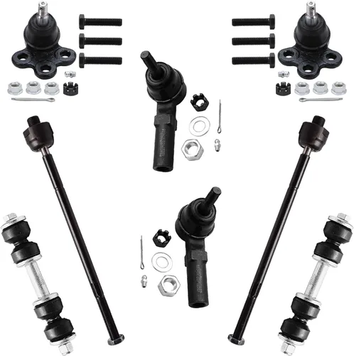 Miniatura 253 de Detroit Axle – Kit de suspensión delantera para Hyundai 2013-2018 Santa Fe 2 enlaces de barra de estabilizador 4 varillas de amarre interiores