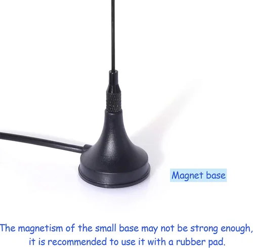 Miniatura 6 de Bingfu Antena de radio de doble banda VHF UHF 136-174MHz 400-470MHz Antena de radio de mano de dos vías Base magnética SMA Antena hembra