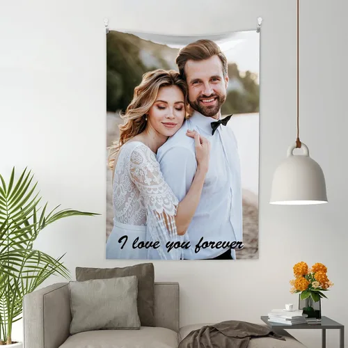 Miniatura 16 de XIAYUEHUA Bandera de fondo personalizada para subir imagen de tapiz personalizado para dormitorio, pancartas y letreros personalizados para colgar