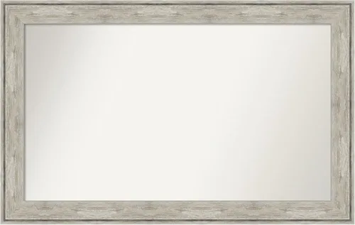 Miniatura 520 de Amanti Art Espejo de baño plateado para sobre fregadero, 28 x 47 pulgadas, espejo rectangular de plata imperial, marco de madera tradicional de gran
