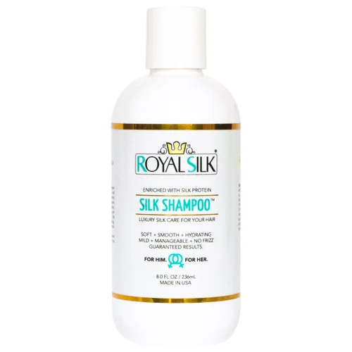 Royal Silk El champú de seda original suave como la seda para el cabello como la seda. Ultra suave, calmante y suave. Todos los géneros, edades,