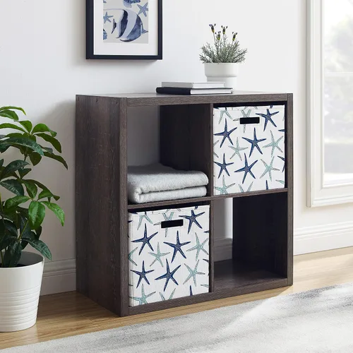Miniatura 9 de Linon Home Decor Linon Dawes 4 gabinetes de almacenamiento de cubos de café expreso