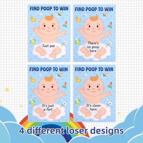Miniatura 4 de 50 tarjetas para rascar, divertidos juegos de baby shower, tarjetas creativas para revelar el género, suministros de actividades adecuadas para baby