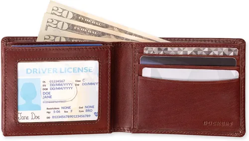 Miniatura 20 de Dockers Mens piel Capacidad extra Slimfold Bifold Wallet