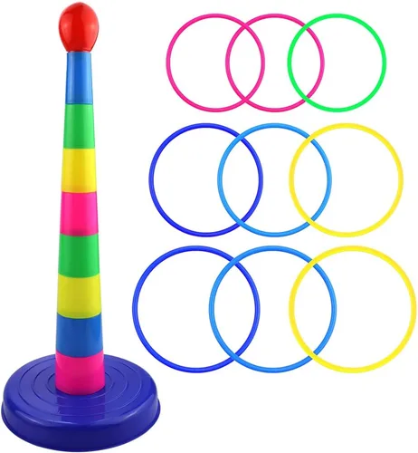 TCOTBE Juego de juegos, para niños, fiesta de cumpleaños, suministros de juegos para interiores y exteriores, juegos de lanzamiento de plástico