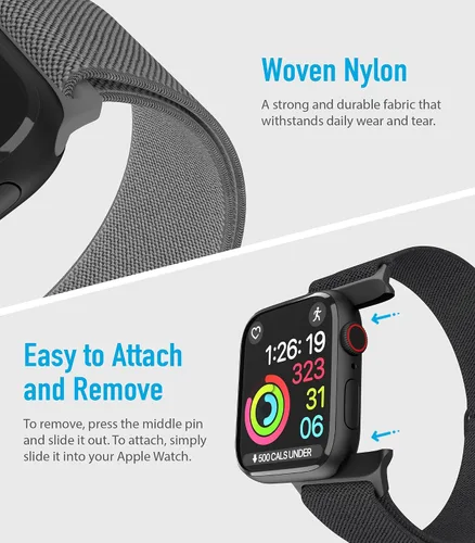 Miniatura 6 de Nylon Apple Watch Bands Unisex - iWatch 1/2/3/4/5/6/7/8/9/SE/Ultra 2 Bands for 38mm/40mm/41mm/42mm/44mm/45mm/49mm with a Case