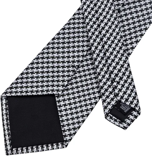 Miniatura 4 de Hi-Tie Corbata clásica a cuadros para hombre con gemelos de pañuelo