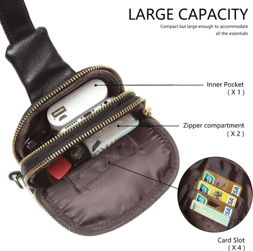 Miniatura 5 de Haytijoe Small Sling Bag,Fanny Packs Purse Vegan Leather Crossbody Bags for Women,Gifts for Her