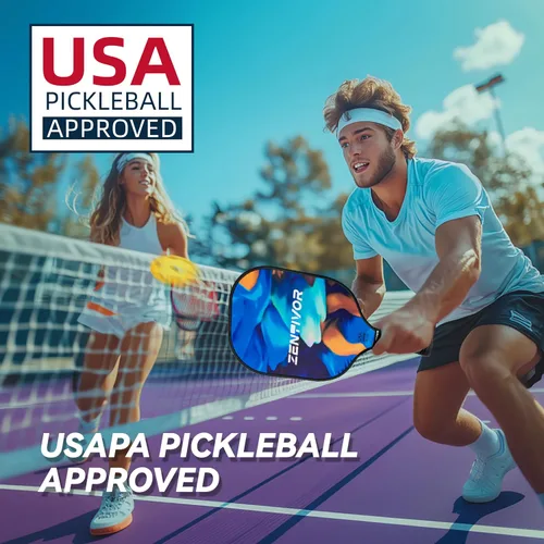Miniatura 2 de Paletas de pickleball ligeras de carbono – Palas de pickleball USAPA para mujeres, hombres, principiantes e intermedios Superficie arenosa, diseño