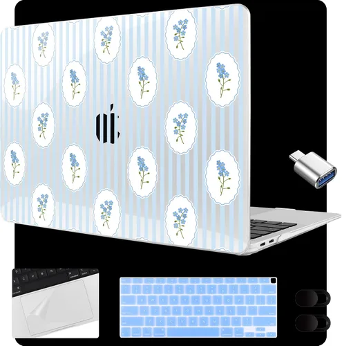 Miniatura 13 de MEEgoodo para MacBook Air de 13.3 pulgadas, funda 2021 2020 2019 2018 A2337 M1 A2179 A1932, carcasa transparente para MacBook Air M1, carcasa dura
