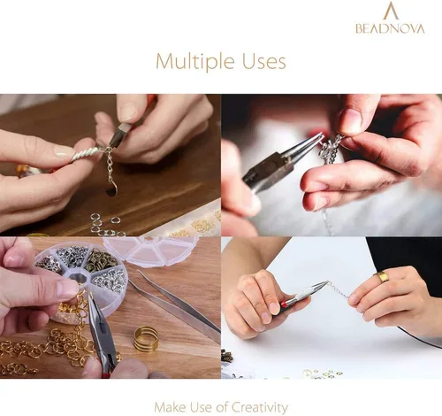 Miniatura 4 de BEADNOVA Anillos de salto de 4 mm plateados para hacer joyas Anillos abiertos para llaveros y reparación de collares (1200 piezas)