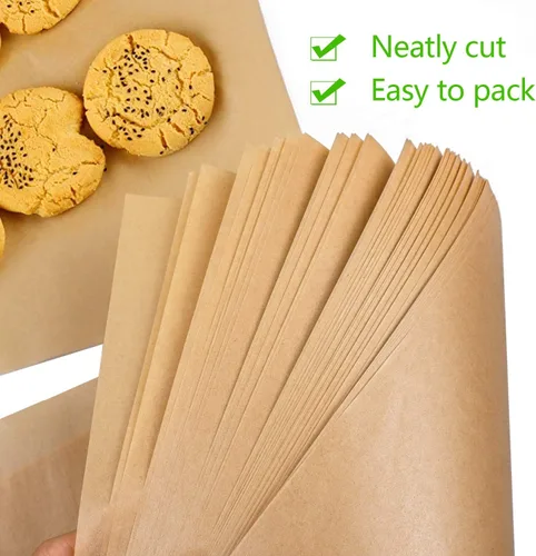 Miniatura 3 de QYH 100 hojas de papel pergamino para hornear, 8 x 12 pulgadas sin blanquear, papel pergamino precortado para hornear galletas, freír, freidora