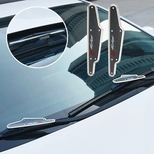 Miniatura 5 de JSCARLIFE 1 par de limpiaparabrisas de coche con soporte para parabrisas, limpiaparabrisas con alerón (Negro/2)