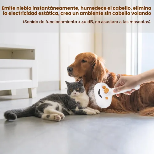 Miniatura 9 de Cepillo de vapor para mascotas para perros y gatos – Peine de depilación en aerosol 3 en 1 para quitar pelo y aseo, suaviza la piel y reduce