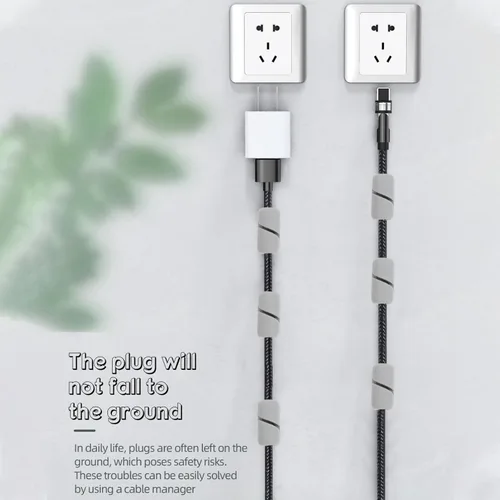 Miniatura 4 de Organizador de clips de cable, 20 unidades, autoadhesivos, gestión de cables, abrazaderas fijas para coche, oficina, hogar, escritorio, TV