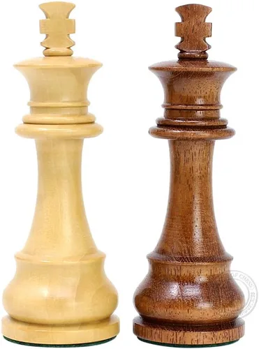 Miniatura 3 de House of Chess - Piezas de juego de ajedrez para torneos - Madera de acacia dorada Staunton única - Altura King: 3.75" (95 mm) - 2 reinas extra