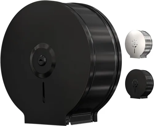 EnBath - Dispensador de papel higiénico gigante, soporte de papel higiénico industrial, grado comercial, acero inoxidable, dispensador de baño con