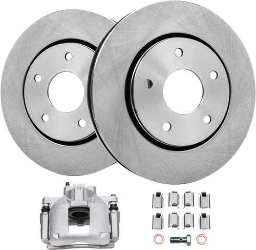 Miniatura 25 de Detroit Axle - Kit de freno delantero para Volkswagen Golf Jetta City Beetle Rotores de freno de disco de repuesto pastillas de freno de cerámica