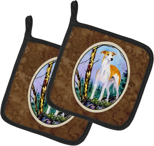 Miniatura 310 de Caroline's Treasures SS8617PTHD - Juego de soportes para ollas de cocina resistentes al calor, almohadillas calientes para horno para cocinar, Husky