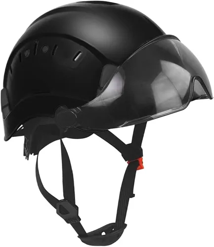 Miniatura 12 de SMASYS Casco de seguridad ABS ajustable con visera de suspensión de 6 puntos perfecto para construcción y escalada Visera transparente-6