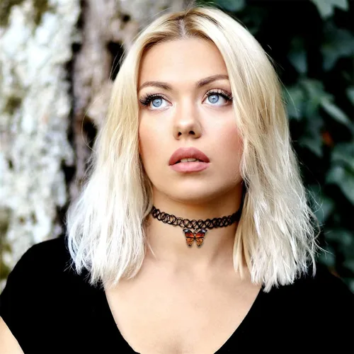 Miniatura 2 de Gargantilla de tatuaje negro para mujer, collar de mariposa de encaje bohemio hecho a mano, estilo gótico, estilo retro estilo gótico, collar