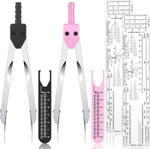 Miniatura 9 de Tondiamo Paquete de 2 calibradores de electrocardiógrafos de electrocardiógrafos, herramienta de medición para médicos, enfermeras, estudiantes