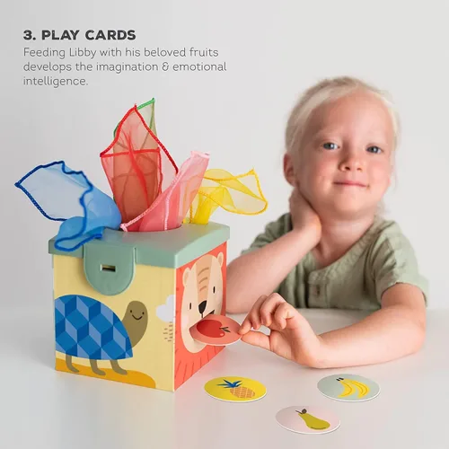 Miniatura 6 de Taf Toys Caja de Pañuelos Sensoriales para Bebés, Caja de Permanencia de Objetos, Juego Imaginativo para Bebés y Niños Pequeños, Juguetes