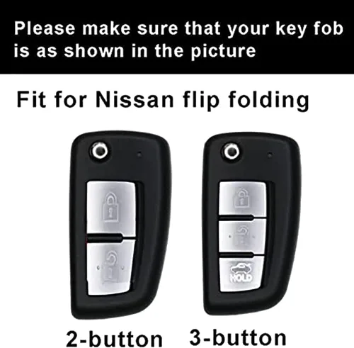 Miniatura 2 de ontto Funda de piel compatible con Nissan Rogue con tapa para llave de coche, color marrón