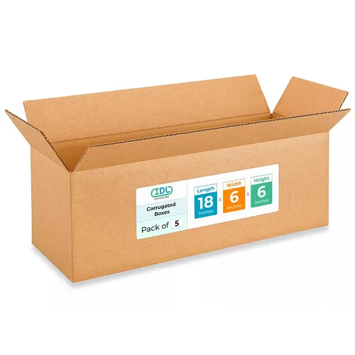 Miniatura 181 de IDL Packaging Paquete de 5 cajas de envío altas de 8 x 8 x 48 pulgadas, extra resistentes de 200 libras frente a caja regular, cajas de mudanza