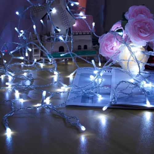 Miniatura 7 de GHJ - Cadena de luces LED con control remoto a pilas, resistente a la lluvia, luces de hadas cambiantes de color para árbol de Navidad, fiesta