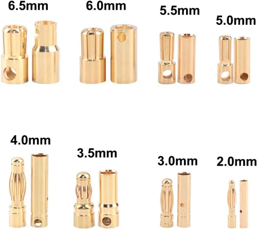 Miniatura 3 de FLY RC - 20 pares de conectores banana macho hembra de 4.0mm 4mm para batería ESC motor RC