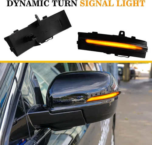 Miniatura 6 de [2 piezas] Luces de señal de giro secuenciales de espejo lateral para Ford Edge 2015 2016 2017 2018 lente ahumada ensamblada FT4B13B382AA