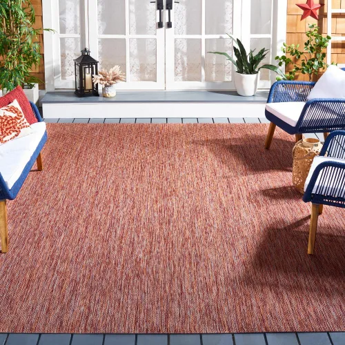 Miniatura 27 de SAFAVIEH Courtyard Collection CY8520 - Alfombra decorativa sólida para interiores y exteriores, impermeable, fácil limpieza, 2 x 3 pies 7 pulgadas