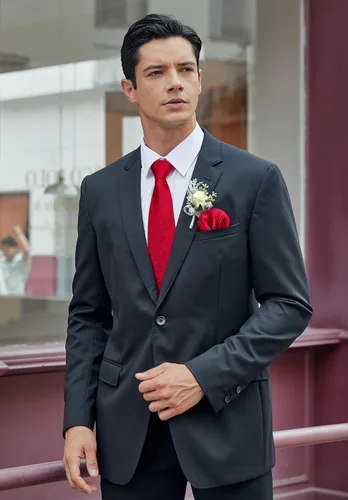 Miniatura 58 de Corbatas florales tejidas clásicas para hombre, corbata cuadrada de bolsillo, corbatas formales para hombres, boda con pañuelo