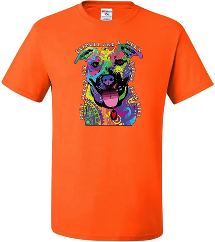 Miniatura 4 de Camisetas divertidas para hombre Don't Judge My Pitbull I Won't Judge Your Kids Púrpura