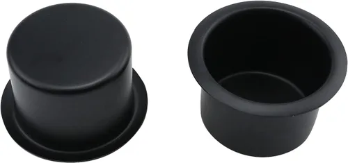 Miniatura 3 de 2 portavasos de metal para automóviles, portavasos de aluminio para sofá, reclinable, barco, patio, mesa de póquer, automóvil, camión, color negro