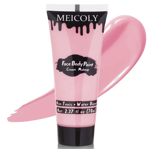 Miniatura 25 de MEICOLY Pintura facial color morado claro crema, tubo grande de 2.37 onzas, pintura de cuerpo completo a base de agua para adultos y niños, pintura