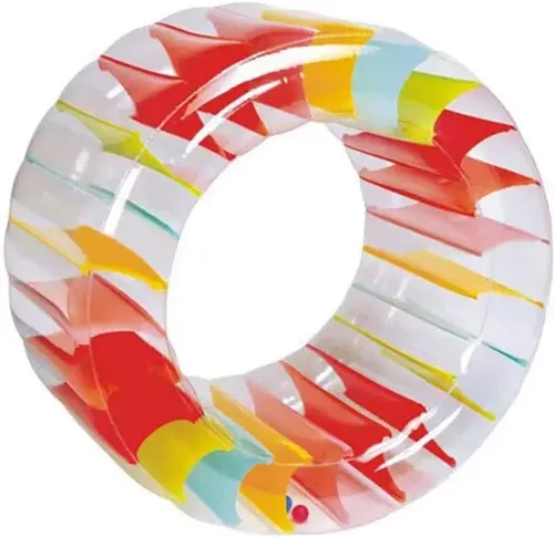Miniatura 2 de MorTime Flotador de rodillo inflable, rueda de agua colorida de 40 pulgadas, juguete de rodillo de piscina para niños y adultos al aire libre