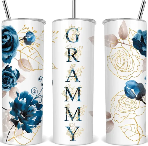 Miniatura 8 de Regalos de Navidad para Abuela Grandmother Grammy Cumpleaños Día de la Madre Regalo de Nieto Nieta - Vaso Térmico de Acero Inoxidable Café Aislado