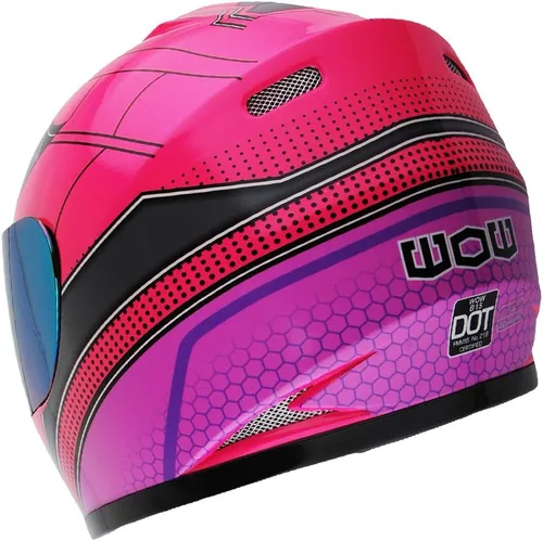 Miniatura 5 de WOW Casco integral para motocicleta, bicicleta urbana BMX MX para niños: HKYB15
