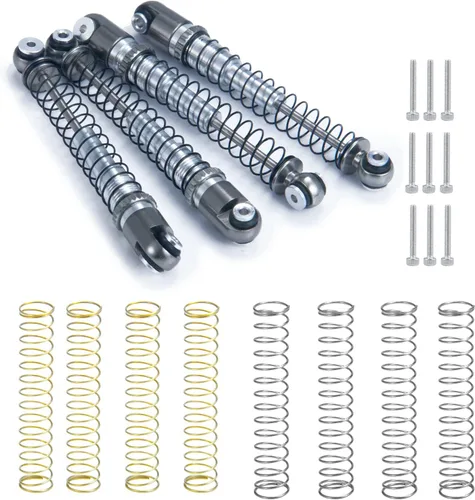 Miniatura 9 de MORLORDY Aleación de aluminio 4 piezas RC Shock 1.890 in amortiguadores ajustables amortiguadores para choques SCX24 1.890 in actualizaciones 1/24