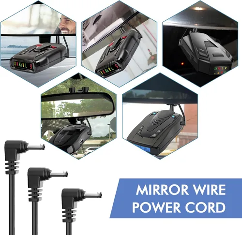 Miniatura 4 de Cable de alimentación para detector de radar, cable de enchufe de espejo retrovisor, con soporte de fusibles en línea, adecuado para Uniden Escort