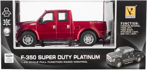Miniatura 6 de Liberty Imports RC F-350 Super Duty Camión Pickup de Juguete, Con Licencia Oficial de Función Completa R/C Radio Control Remoto Carro Vehículo Rojo