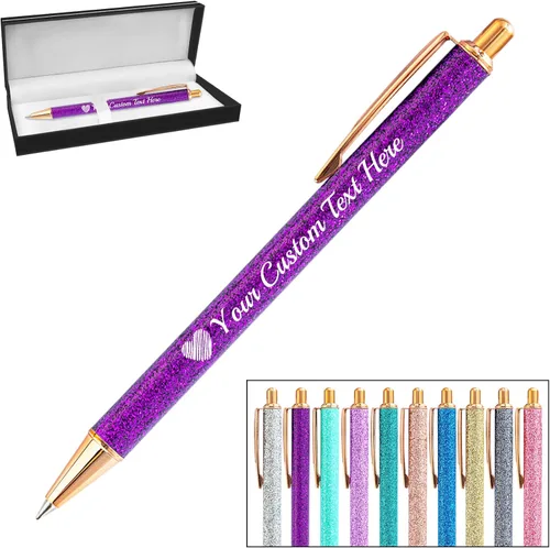 Miniatura 82 de Bolígrafo personalizado, 1 unidad, bolígrafo personalizado con logotipo de mensaje de nombre comercial impreso, carcasa de metal brillante de tinta