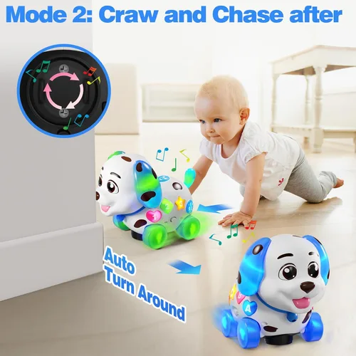 Miniatura 4 de HumorPlay Juguete Musical de Cachorro para Bebé de 6-12-18 Meses, Juguetes de Arrastrarse y Caminar para Niño Niña de 1 Año de Edad, Regalo