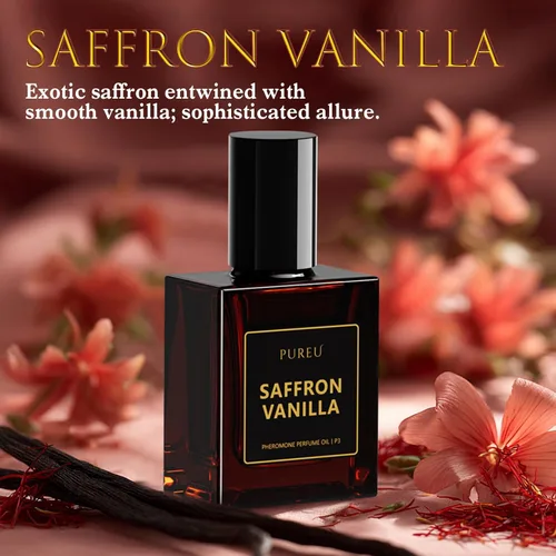Miniatura 4 de PUREU Perfumes de feromonas para mujer, perfume de vainilla azafrán de larga duración, perfume de feromonas de 0.34 onzas líquidas/0.3 fl oz