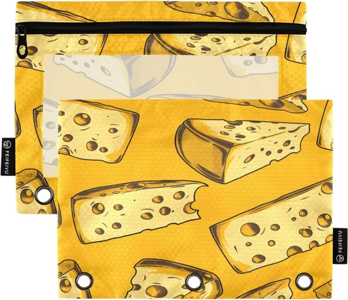 Miniatura 19 de Linda bolsa de lápices de bailarina para carpeta de 3 anillos, 2 bolsas para lápices con cremallera, estuche transparente con cremallera para Ballet
