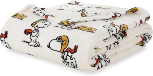 Miniatura 15 de Berkshire Blanket Peanuts® VelvetLoft® Manta de Felpa con el Tierno Personaje Snoopy, Peanuts Snoopy Everyday Buffalo Plaid Navy Tonal, Manta 55