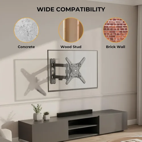 Miniatura 2 de CondoMounts TVA8022 Soporte de pared para TV de movimiento completo para televisores de 12 a 40 pulgadas de hasta 44 libras, VESA 200 x 200, montaje
